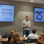 David Adelman from Cornerstone Government Affairs speaking to attendees